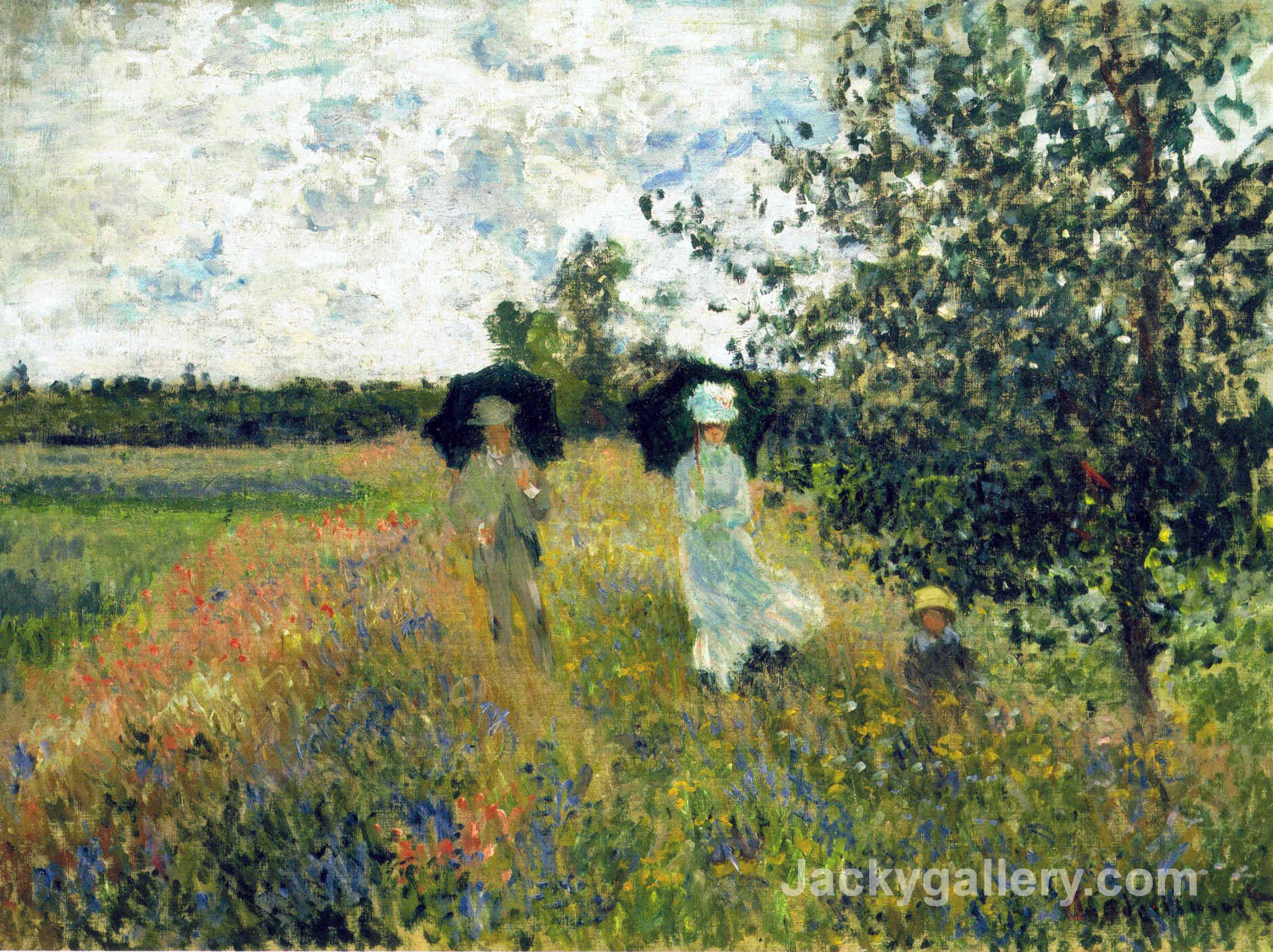 The Promenade Near Argenteuil by Claude Monet paintings reproduction
